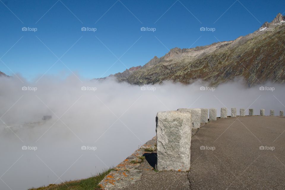 Fog at swiss alps