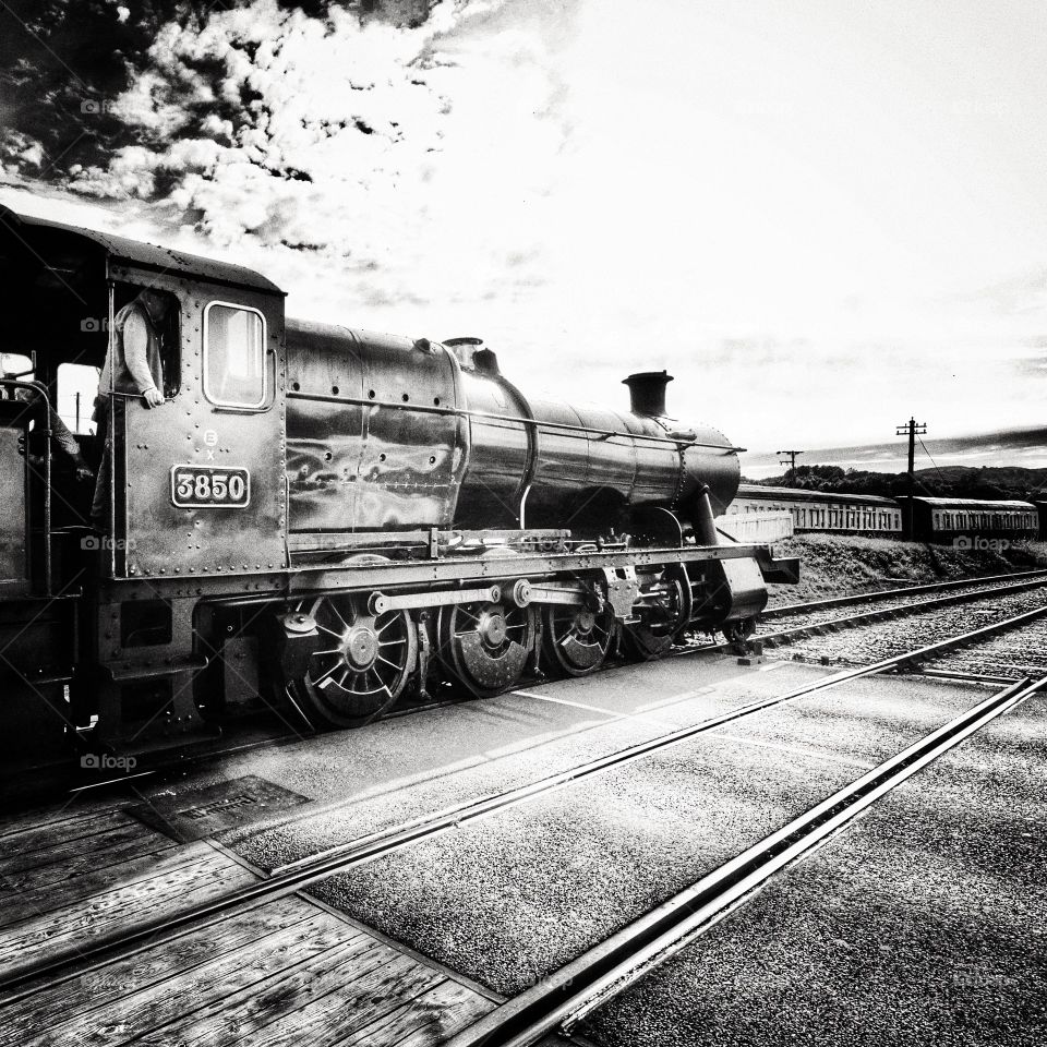 Train. Heritage steam railway 