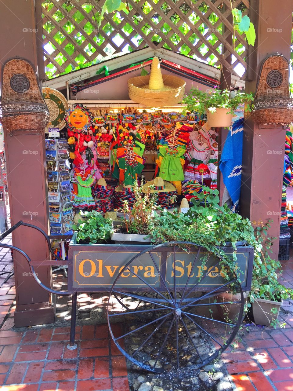 Olvera street at Los Angeles . Olvera street at Los Angeles 