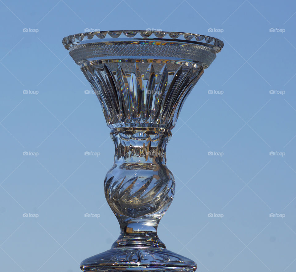blue crystal Vase