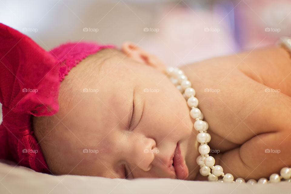 Close-up of sleeping baby