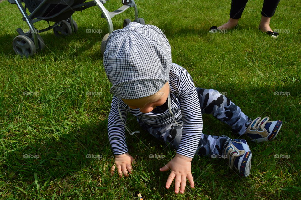 Boy in moro trousers