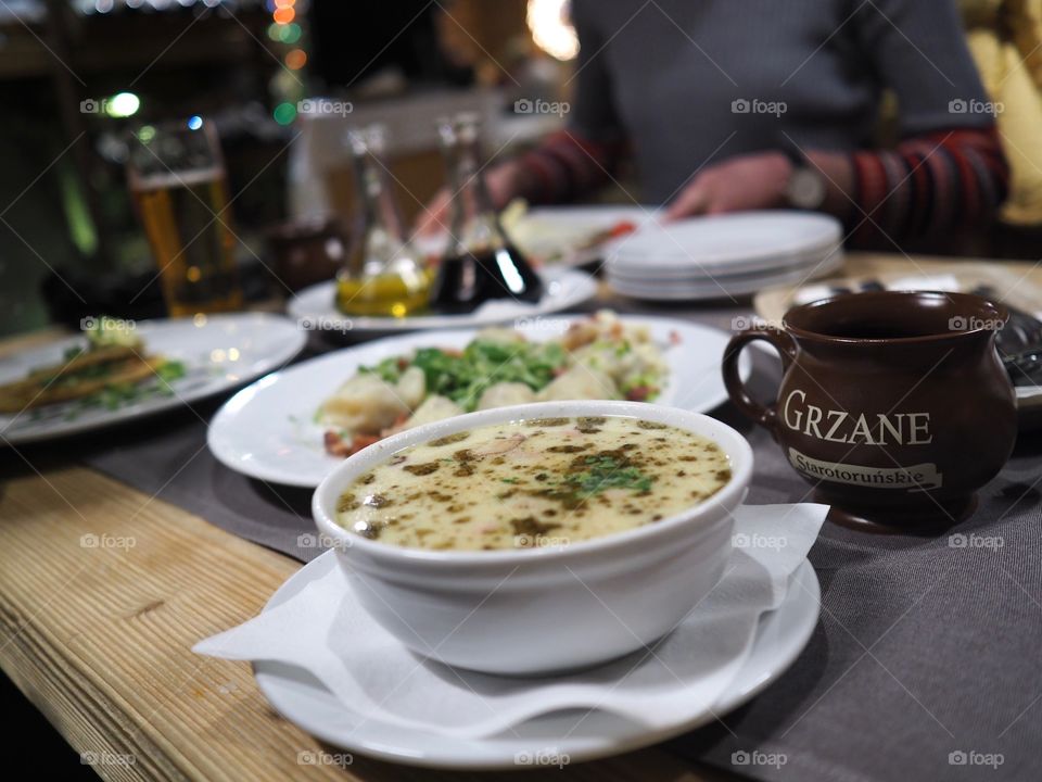 Traditional Polish dinner in Zakopane