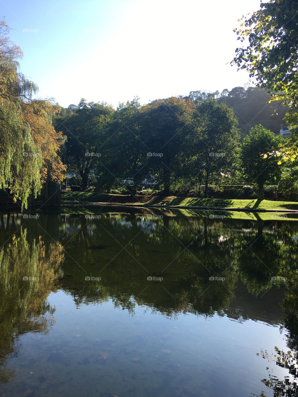 A stunning afternoon in Bicclescombe Park in Ilfracombe, North Devon. Autumn is here, sunshine is out and the clear reflections bring clarity to the day. 