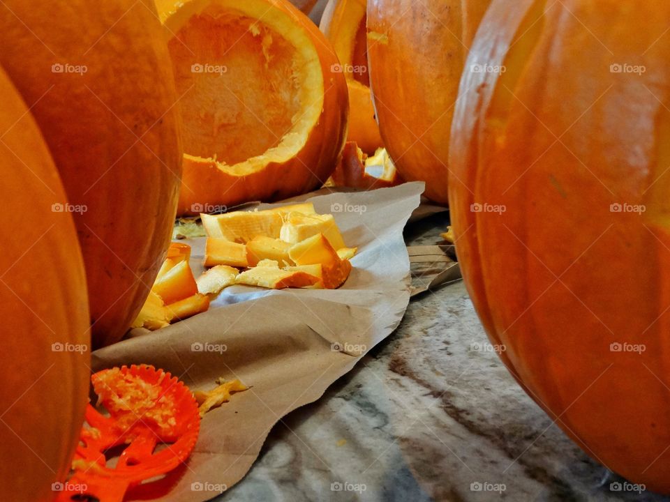 Carving Pumpkins
