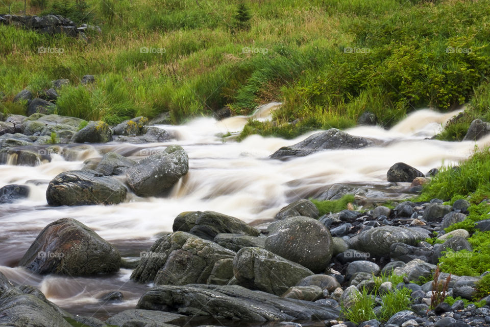 Mountain river stream