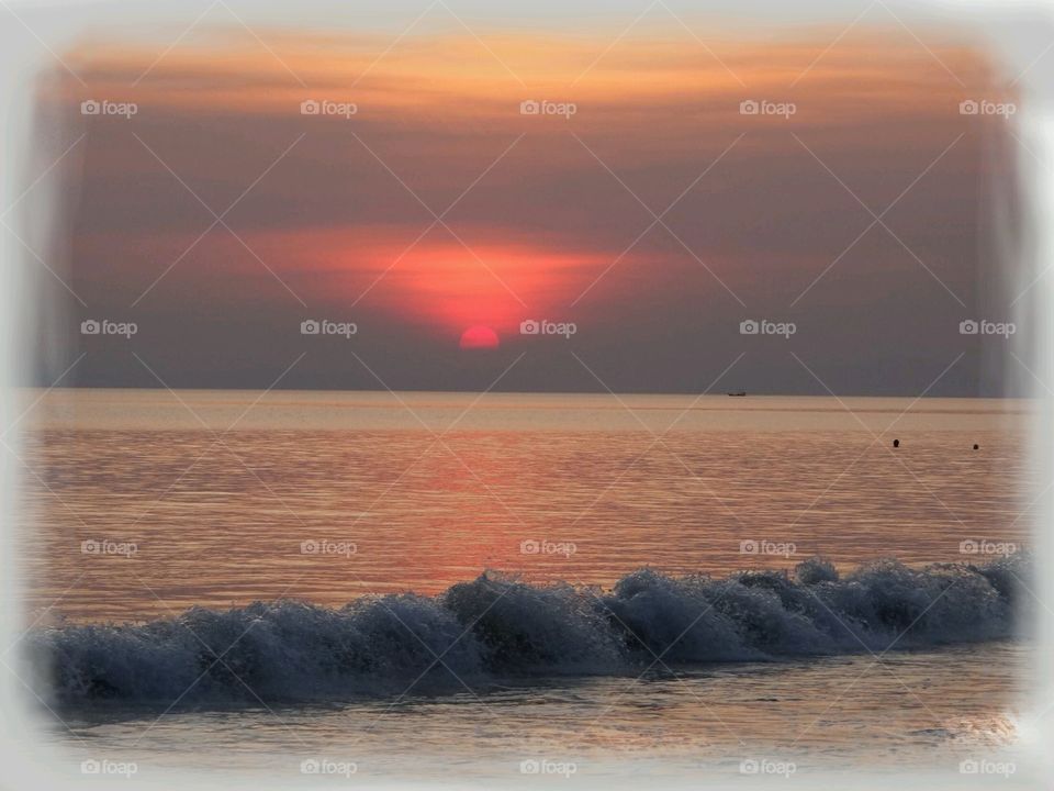 Sunset at the Beach. Gorgeous colors of a sunset! 