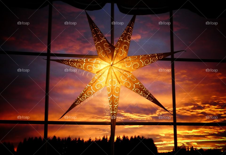 A star in the sunset