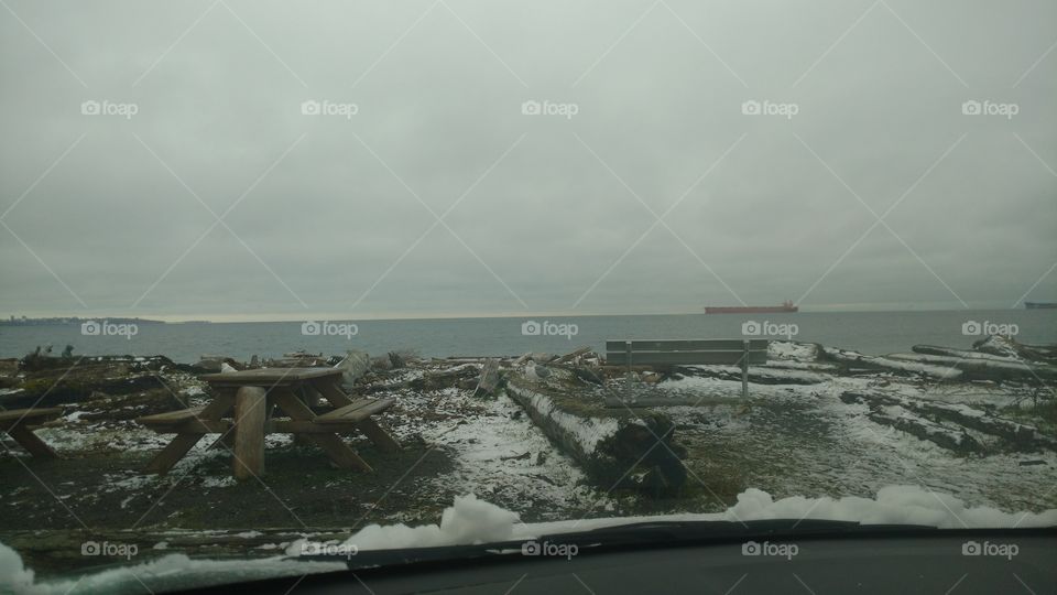 Winter tide lagoon