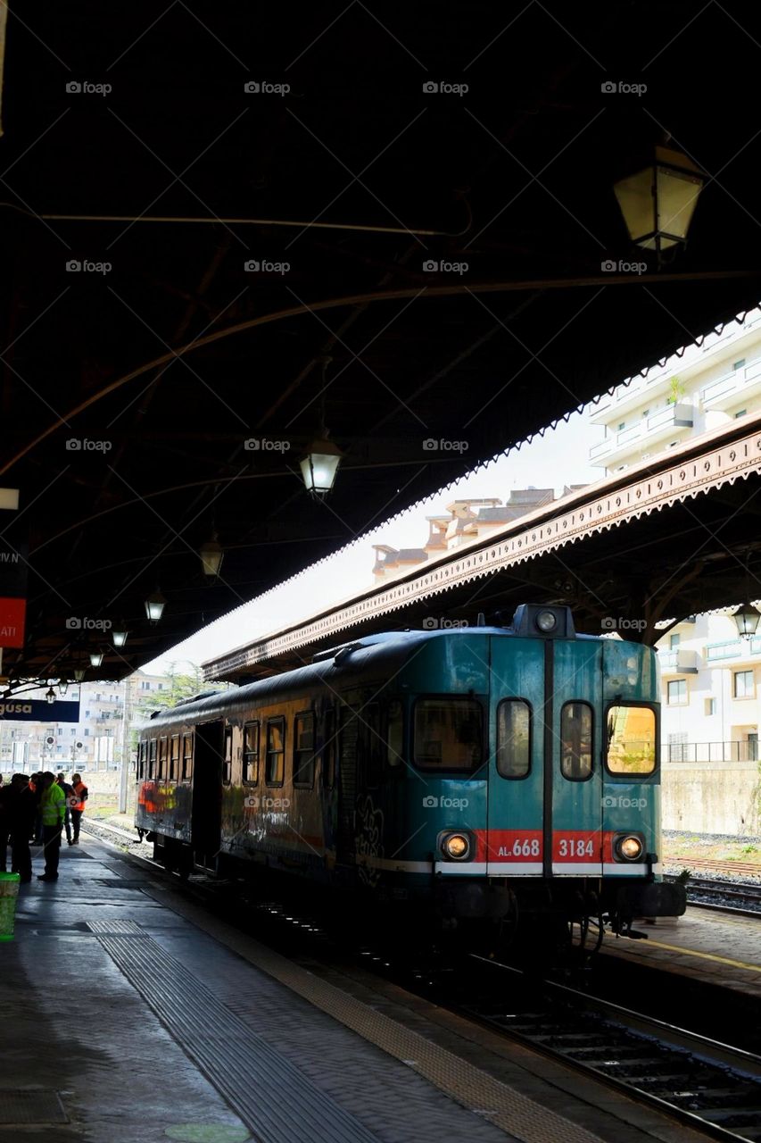 The incredible and legendary train of Sicily at Ragusa station