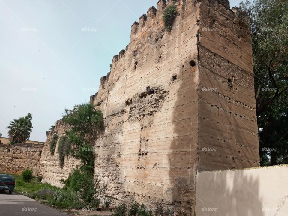 Former kasba of jnane sbil in fes of the city of morocco