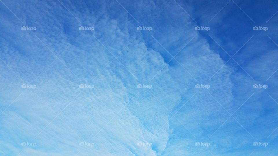 Blue sky with character