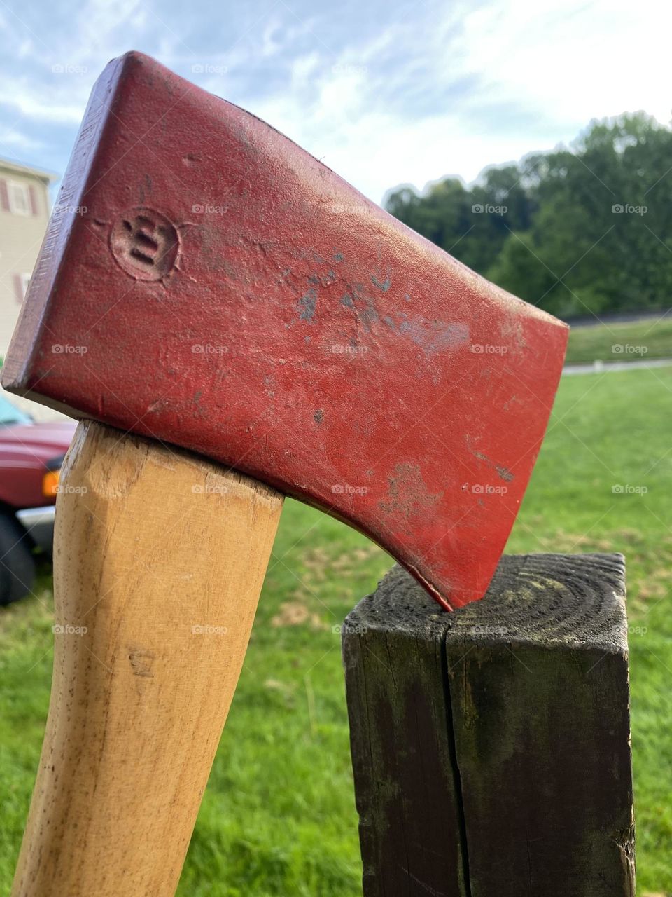 I always keep an ax in my truck 