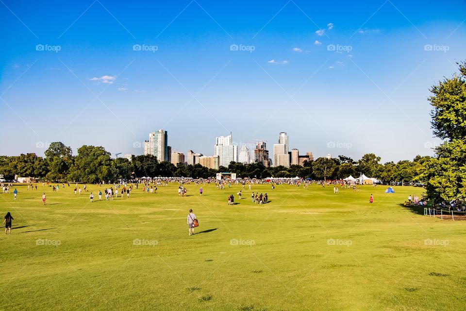 Zilker Park during their live music show, Blues on the Green. 