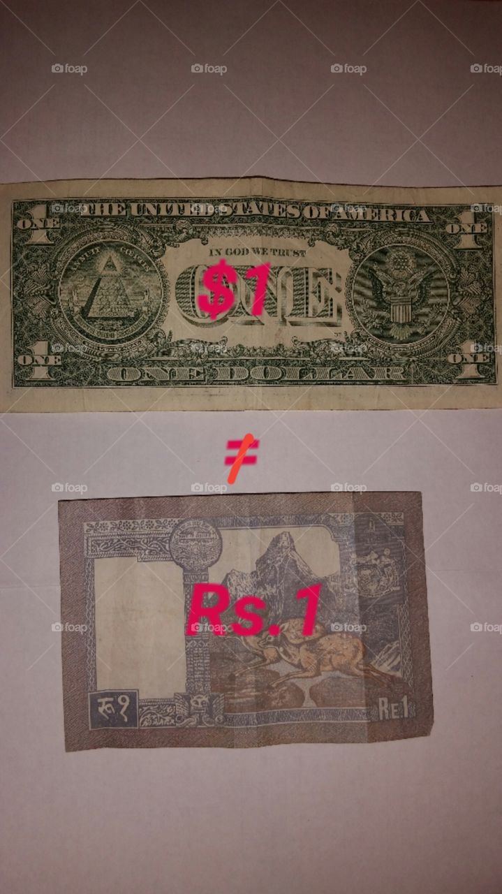 dollar vs. Rupees
