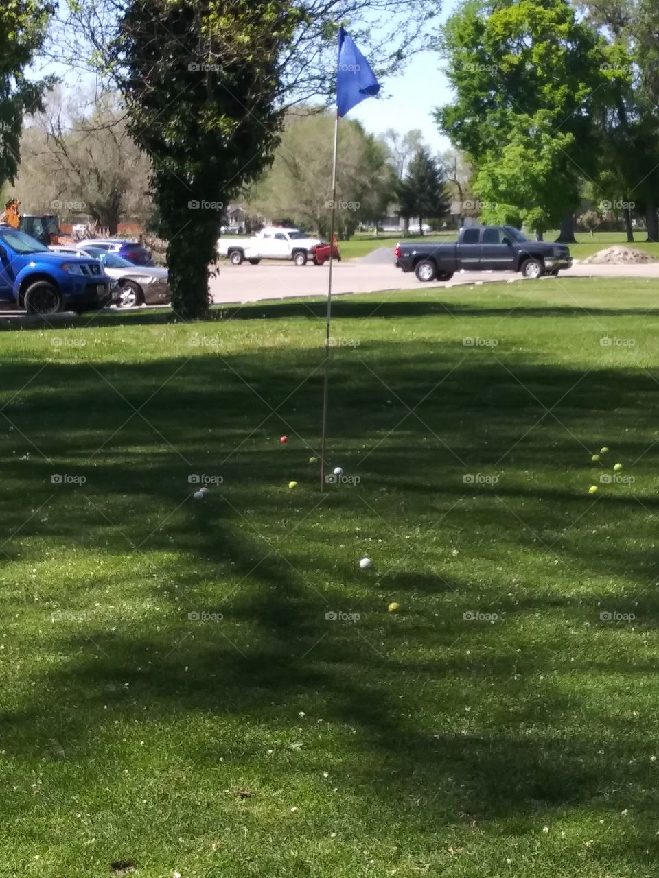 after multiple tries, and you chip a hole in one. priceless!