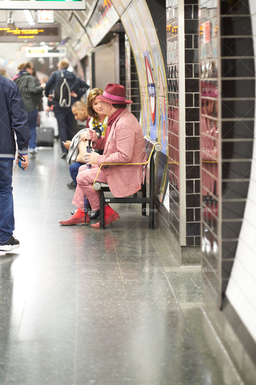 Waiting for the train