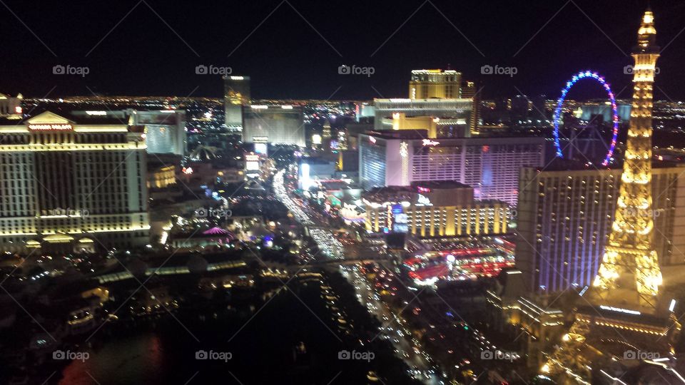 Vegas Strip night. a beautiful night on the Lad Vegas Strip