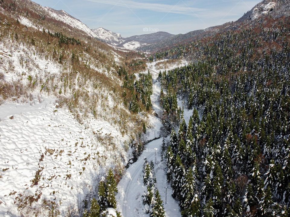 snowy valley