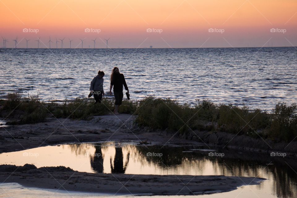 Walking the sandbank 