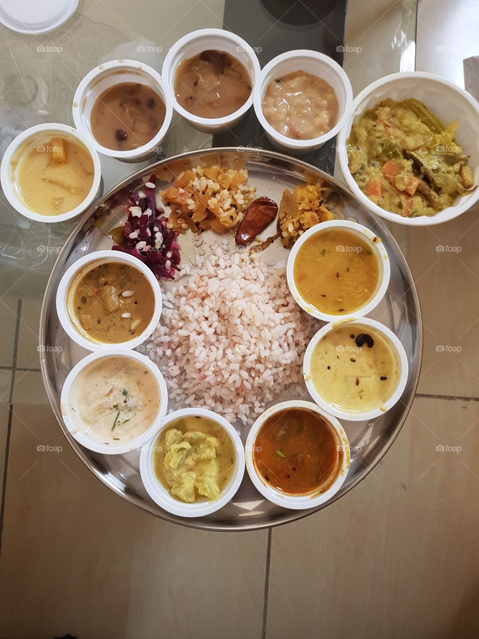 Thali meals India Traditional.