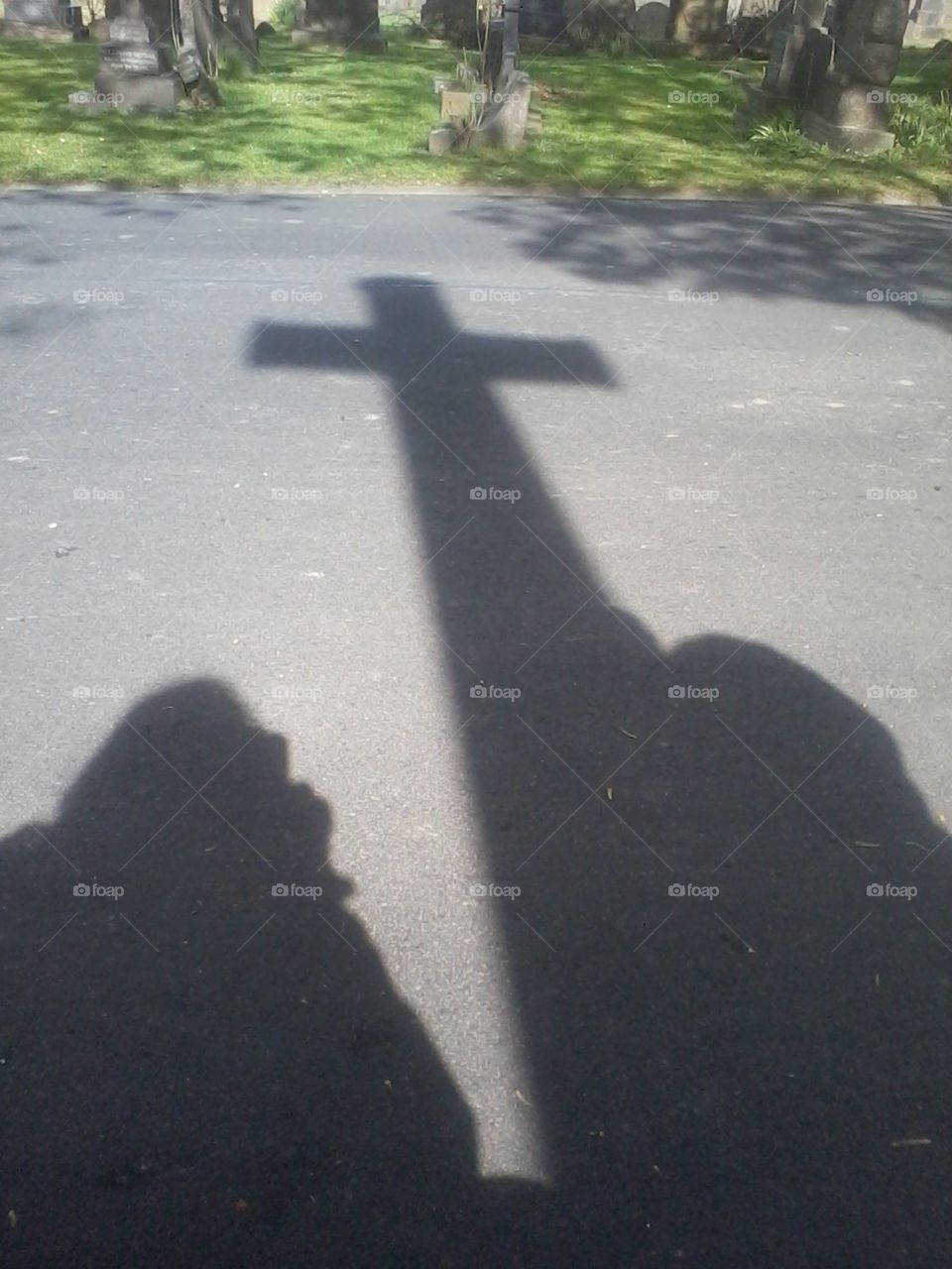 Cross Shadow and Cemetry
