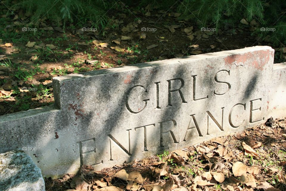 Old entrance sign
