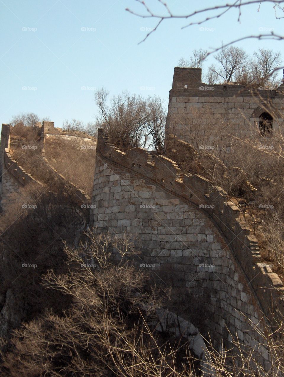 Hiking unrenovated Great Wall near  Beijing China