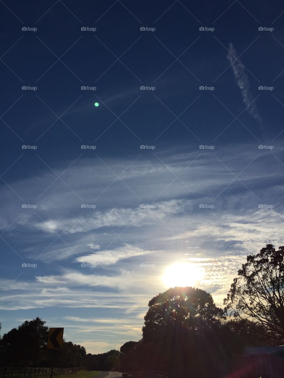 Sun setting in Texas 