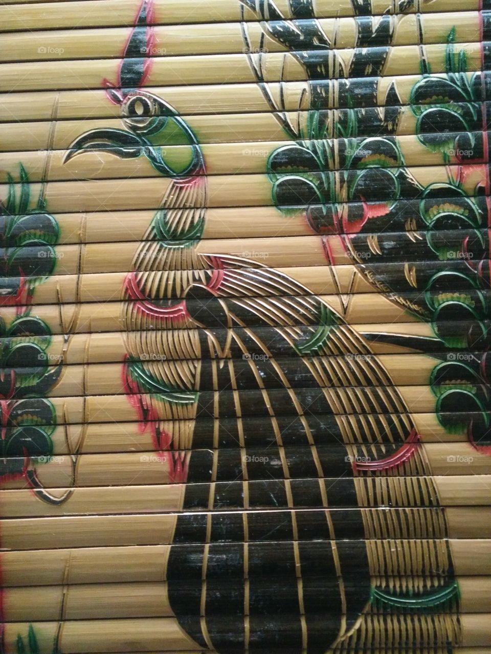 bamboo woven curtain frame
