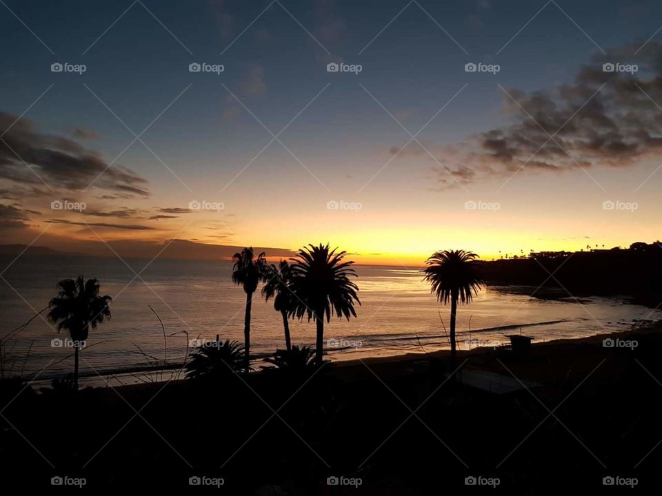 Rolling Hills beach, hermoso atardecer