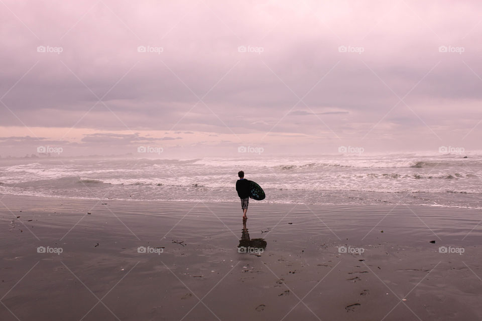 Lone surfer