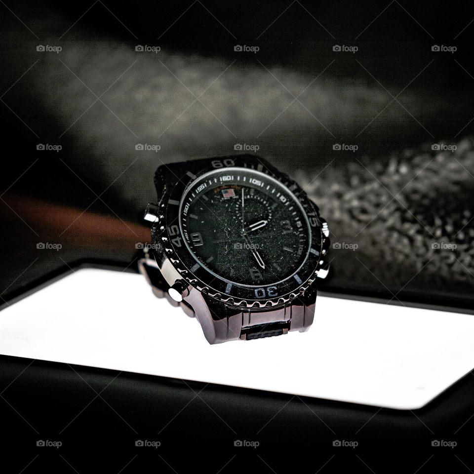 Macro shot of a fancy watch.