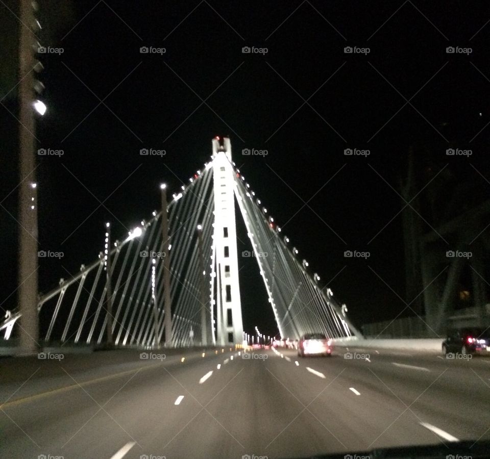 Taking a trip across the new bay bridge! It’s so beautiful at night. Definitely a breath taking piece of architecture!