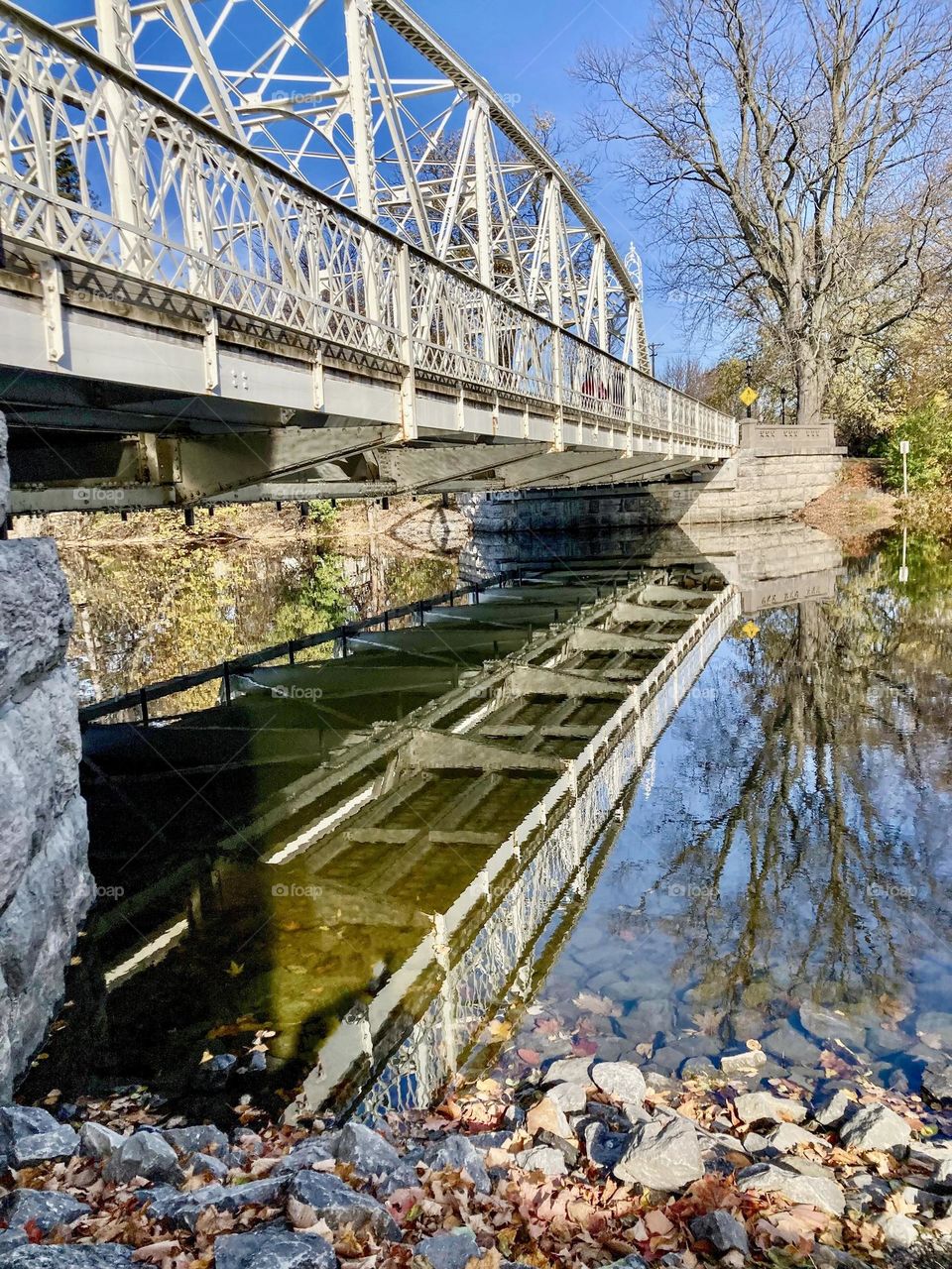 Under the Minto bridge on a beautiful Fall day.