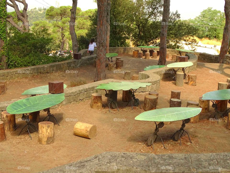 Nice tables in the countryside