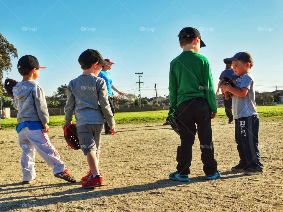 Young Baseball Players

