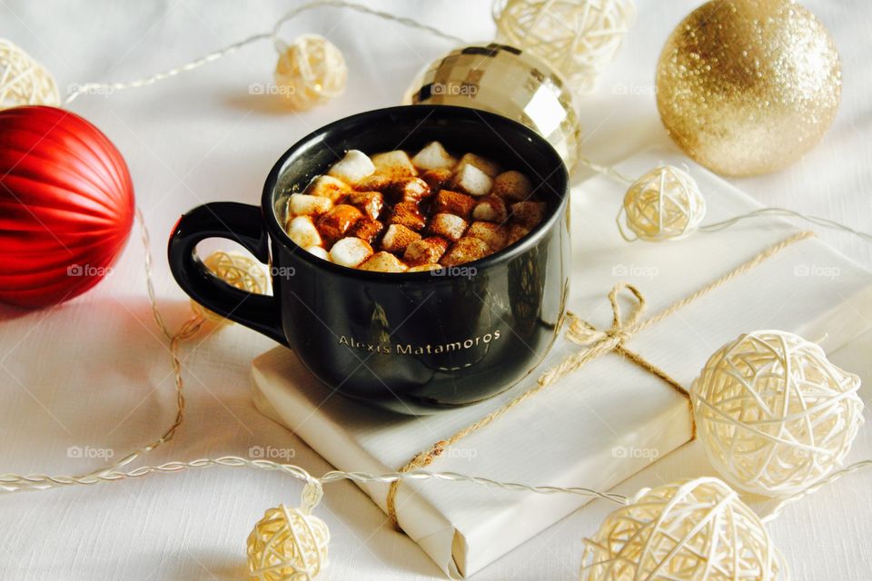 Hot chocolate during Christmas 