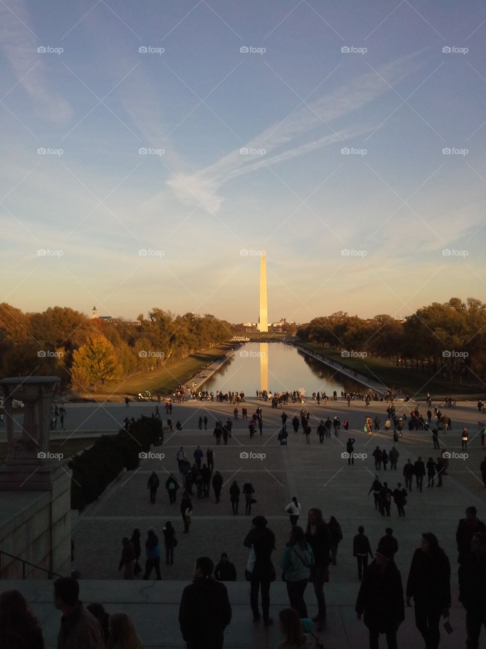 The Washington Monument. view from The Lincoln Memorial