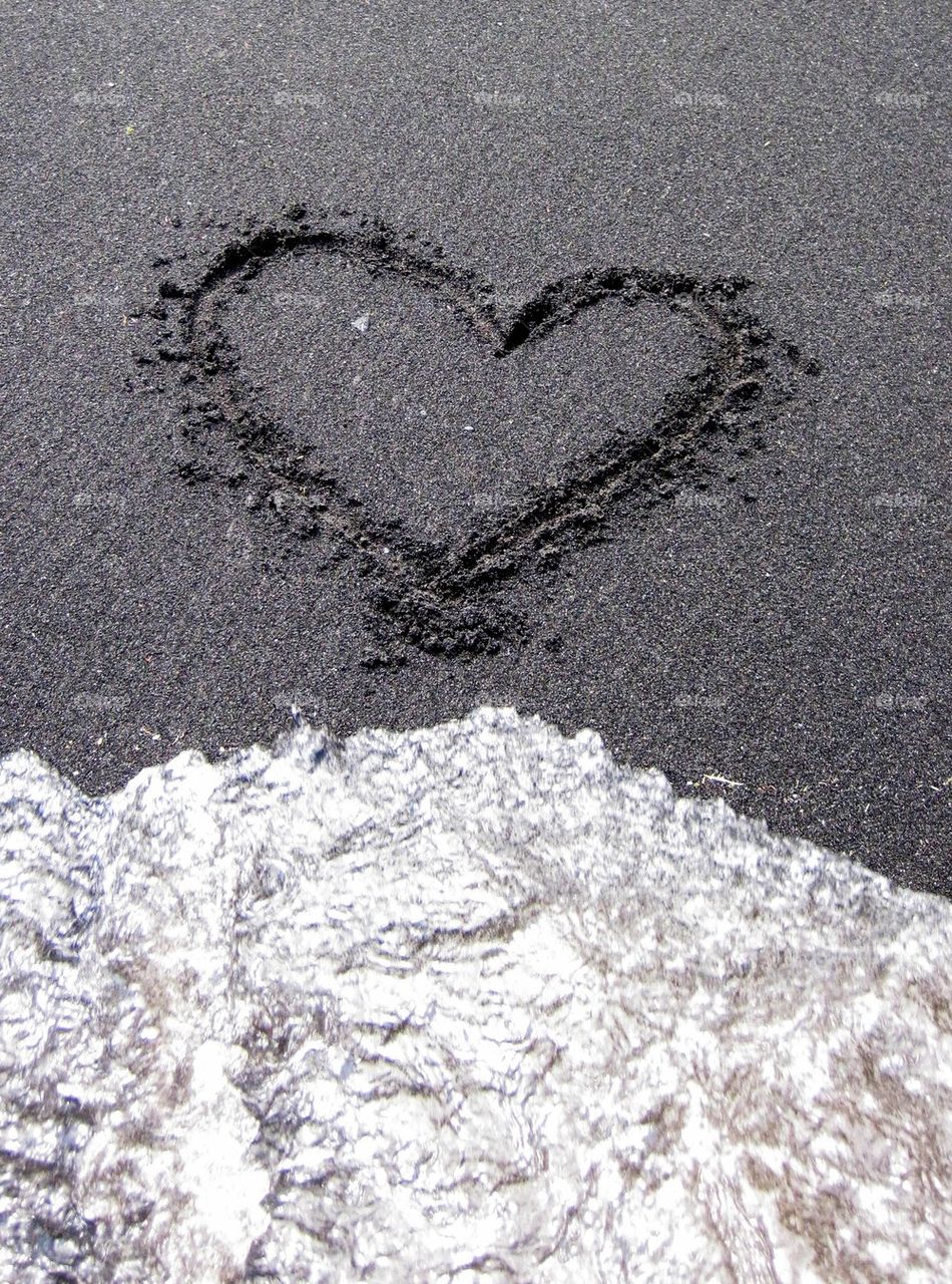 Heart on the beach 