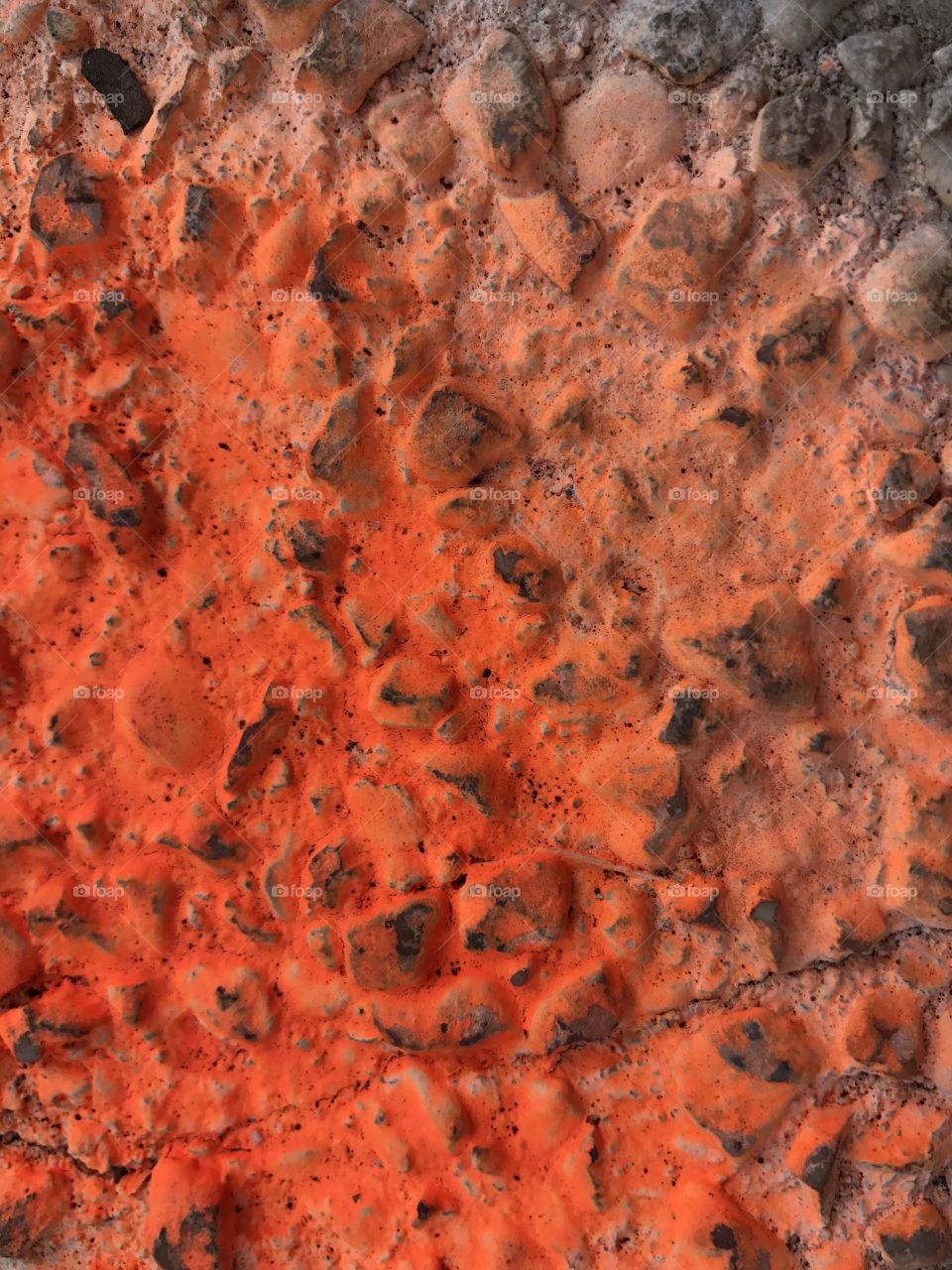 Bright Orange Textured Cement