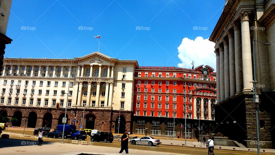 Walking in the city center
