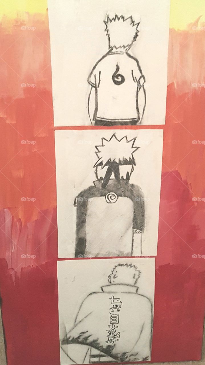 Naruto artwork. First time letting my artistic side out in eons. #narutoart #artisticattempt #sketchandpaint #diy #handmade #imakeandsellart #forfun #canvasart