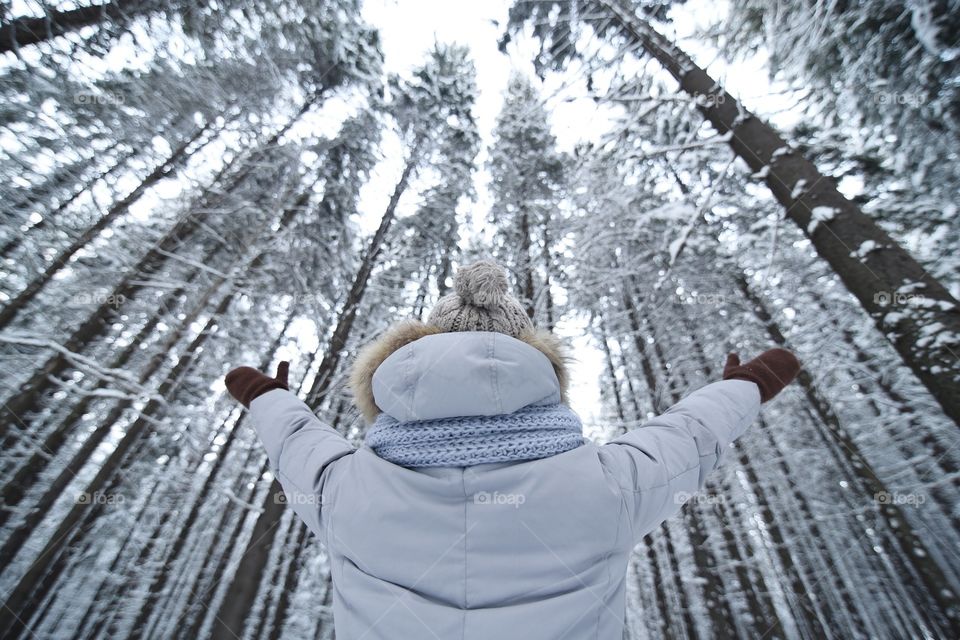 Girl in forest