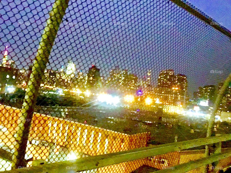 “Newtown Creek” by the “Pulaski Bridge” in “Long Island City”, Queens at nightfall with the last bits of daylight slowly disappearing into the purple shades of twilight, that’s a truly magnificent view. 2019. Hypnotic Productions
