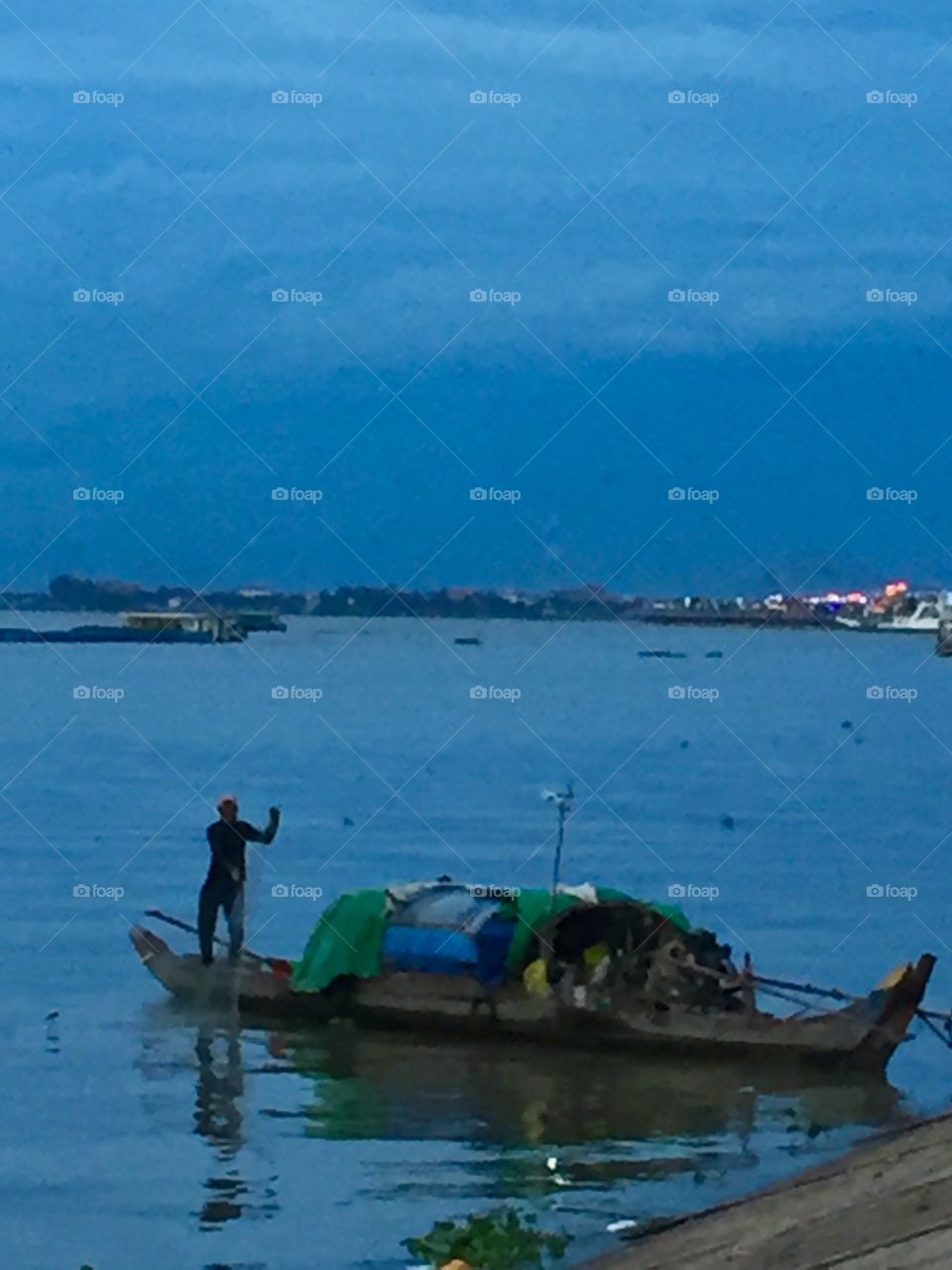 Fisherman on the river 