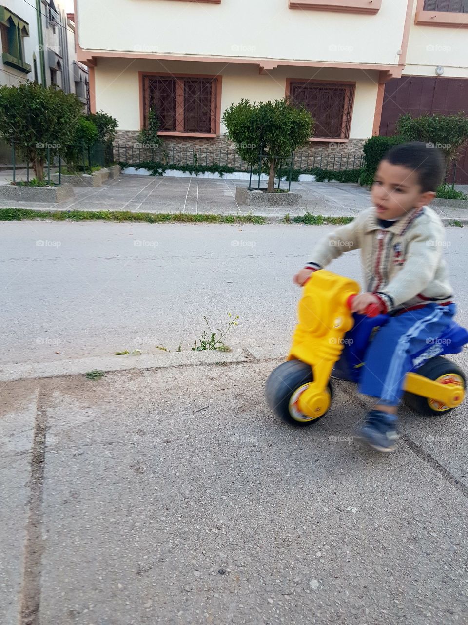 have fun with new bicycle