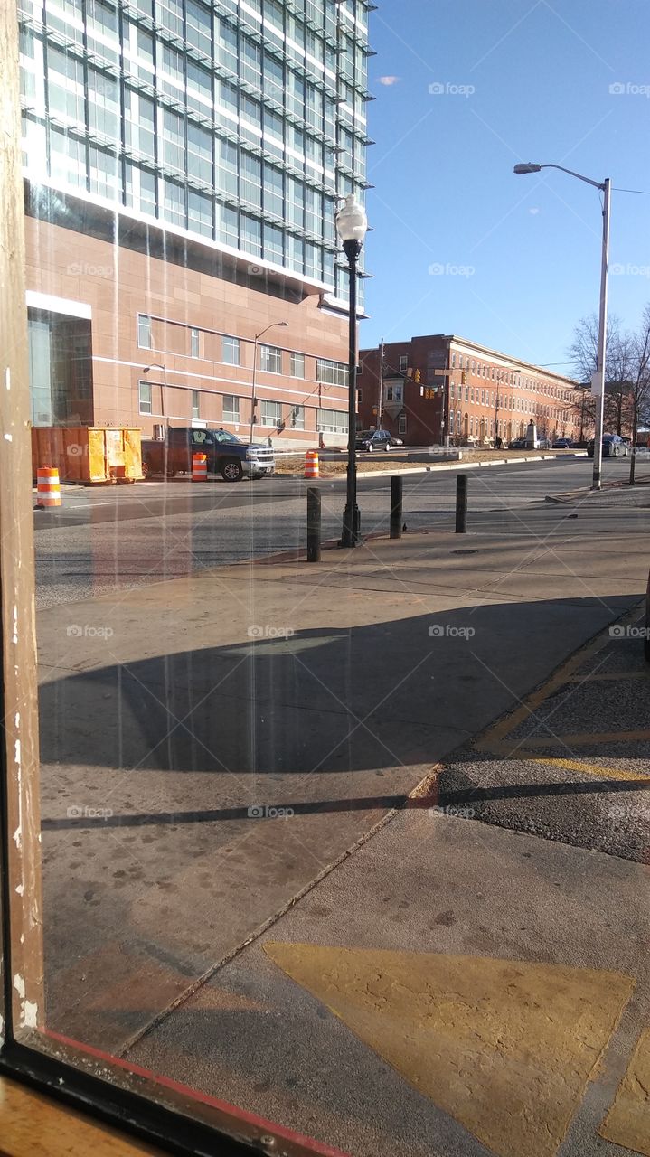 Fayette Street from Popeye's Chicken window