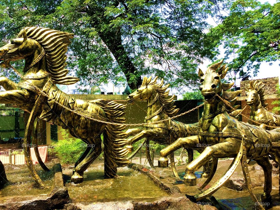 Horses in Batu Caves 