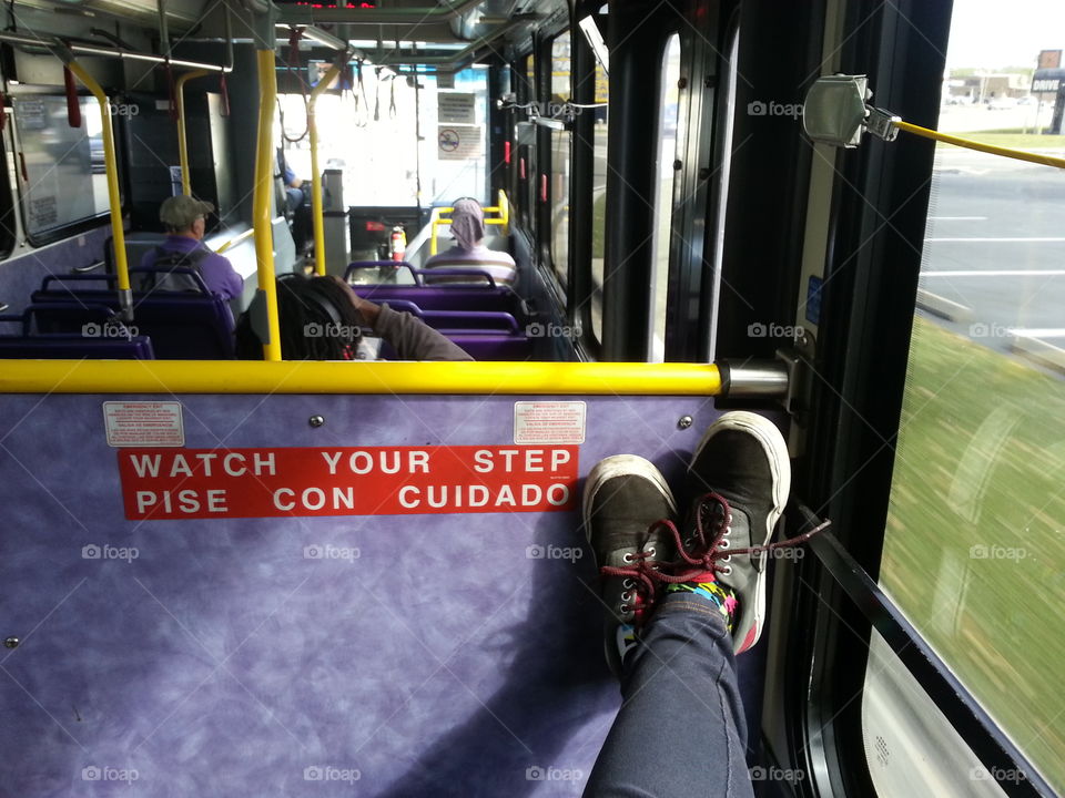 watch your step on bus